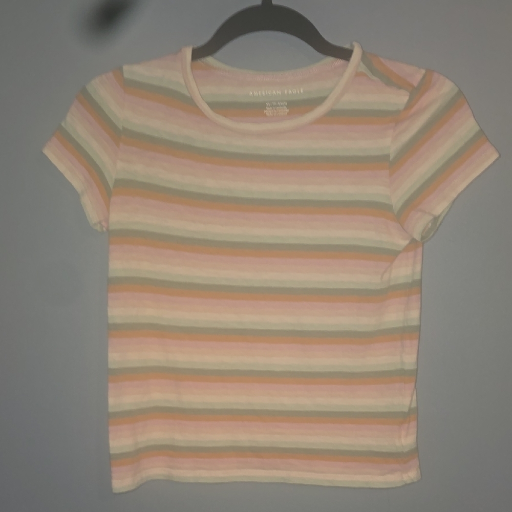 American Eagle Outfitters Multicolor Striped Tee